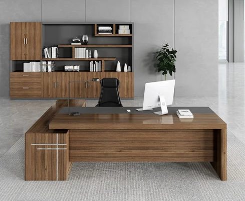 Kệ tủ phụ tích hợp trong bàn làm việc chữ L BGD01