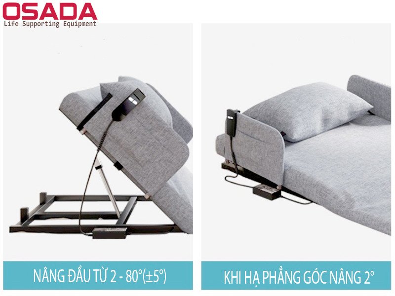 Lớp vỏ đệm dễ dàng tháo rời để vệ sinh của ghế tựa lưng hỗ trợ người bệnh