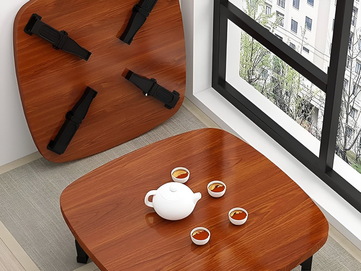 Mẫu bàn ăn thấp gấp gọn tiện lợi cho không gian nhỏ