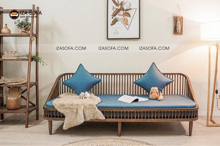 Mẫu ghế gỗ đơn giản nan gỗ