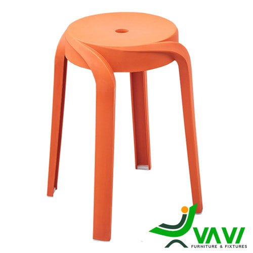 Mẫu ghế nhựa tròn cao hiện đại mang phong cách tối giản