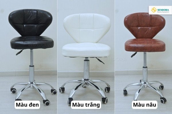 Mẫu ghế xoay 360 độ spa có tựa lưng đa dạng màu sắc phù hợp mọi không gian