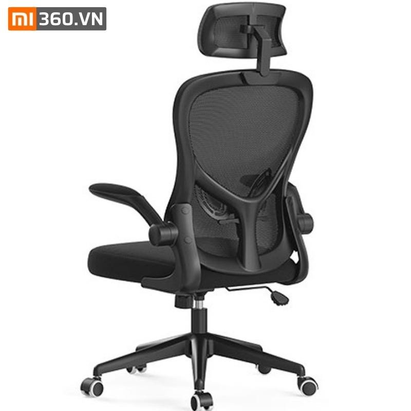Người dùng ngồi trên ghế công thái học Xiaomi HBADA HDNY163 thể hiện tư thế chuẩn