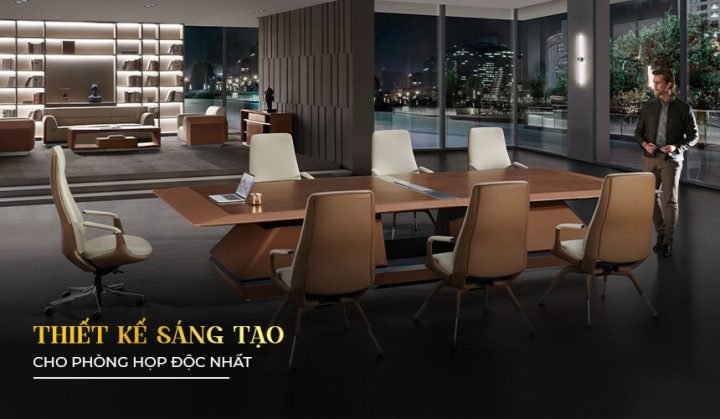 Thiết kế bàn ghế văn phòng hiện đại với kiểu dáng tinh tế
