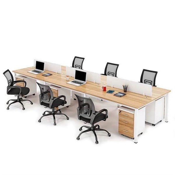 Thiết kế cụm bàn làm việc hiệu quả cho môi trường công sở hiện đại, hỗ trợ cộng tác