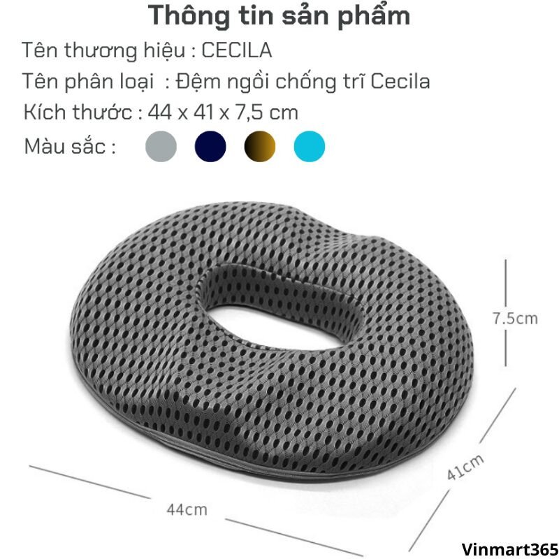 Thông tin chi tiết về kích thước và chất liệu của gối lót ghế ngồi CECILA