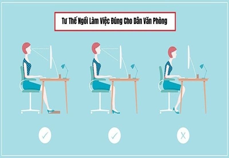 Tư thế ngồi đúng cho dân văn phòng
