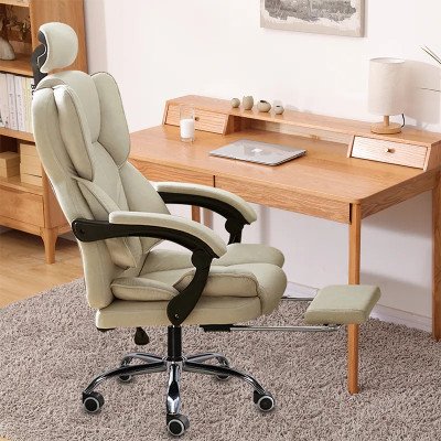 Cận cảnh chi tiết tựa lưng và tay vịn của ghế làm việc màu hồng