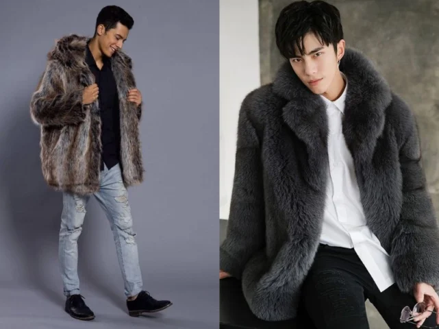 Áo khoác giả lông nam cao cấp