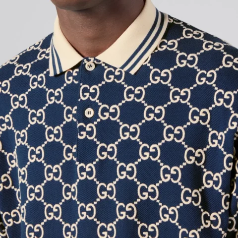 Áo polo Gucci nam họa tiết GG Supreme