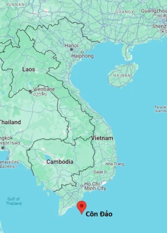 Bản đồ chi tiết các đảo thuộc quần đảo Côn Đảo