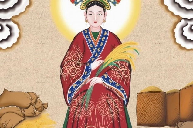Bàn thờ trang nghiêm thờ Bà Chúa Kho