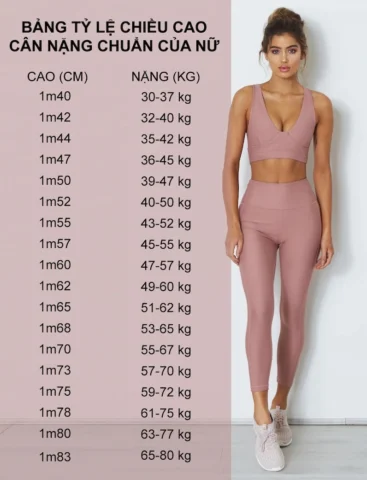 Nữ 1m58 nặng bao nhiêu kg là đẹp? Cập nhật 2026 Bảng tiêu chuẩn chiều cao cân nặng theo thể trạng nữ giới