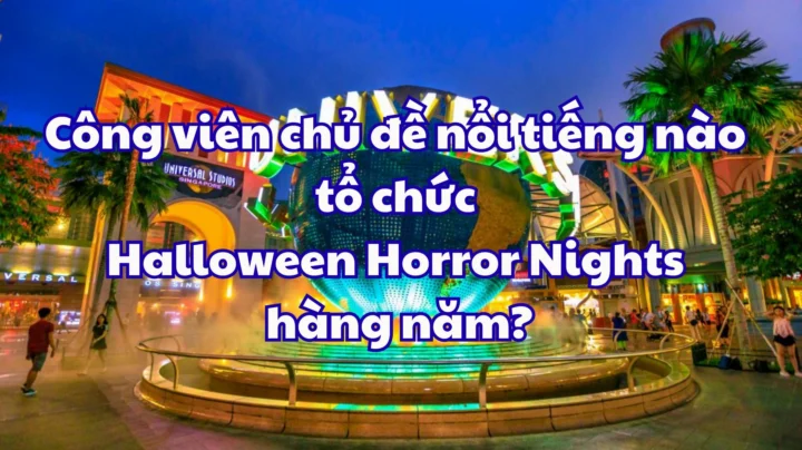 Biển hiệu Halloween Horror Nights với không khí ma mị
