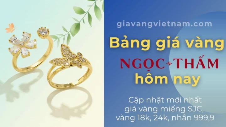 Biểu đồ giá vàng Ngọc Thẫm theo thời gian
