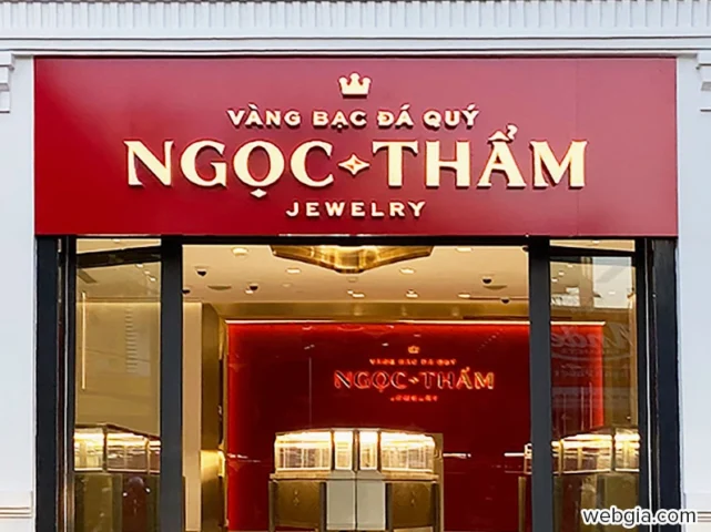 Biểu đồ nến thể hiện giá vàng Ngọc Thẫm