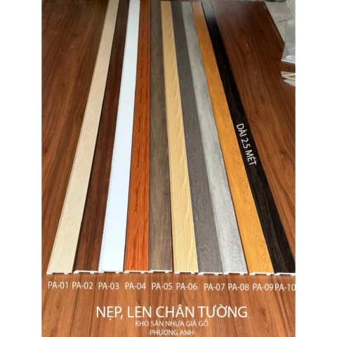 Các loại nẹp chân tường đa dạng về mẫu mã và chất liệu