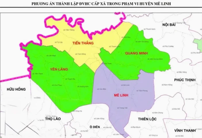 Cảnh quan phát triển của huyện Mê Linh, Hà Nội