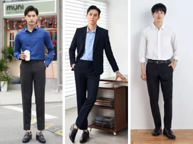 Chàng trai diện trang phục phối màu trung tính và điểm nhấn