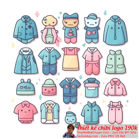 Cô gái mặc quần áo chibi dễ thương