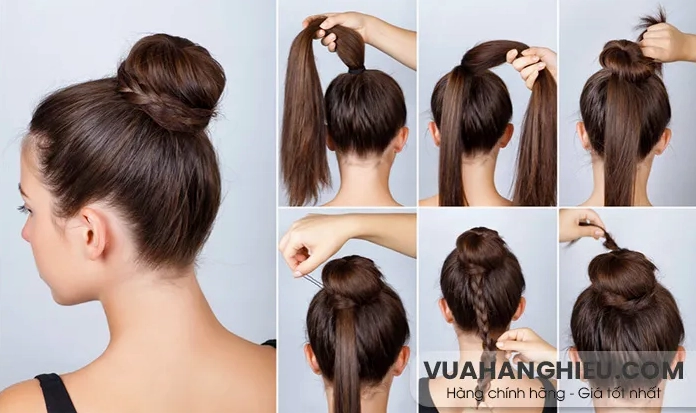 Bí Quyết Búi Tóc Đẹp: Hướng Dẫn Chi Tiết 2026 Cô gái với kiểu búi tóc cao gọn gàng