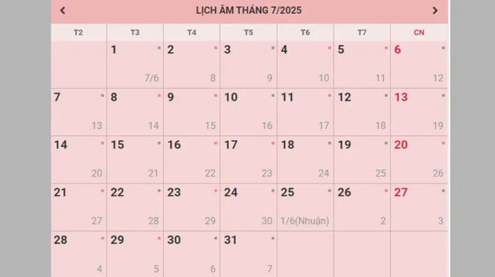 Tải Lịch Âm Dương Về Điện Thoại Miễn Phí 2026 Giao diện ứng dụng lịch âm dương trên điện thoại