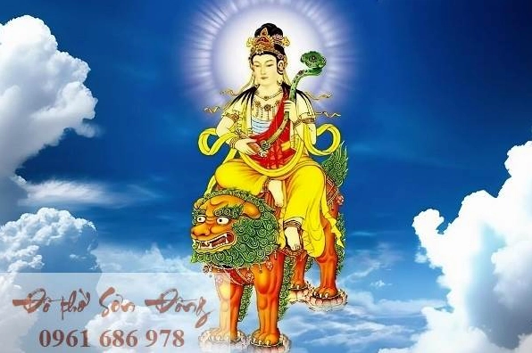 Văn Thù Sư Lợi Bồ Tát: Biểu Tượng Trí Tuệ và Khai Sáng Hình ảnh Bồ Tát Văn Thù Sư Lợi cầm kiếm trí tuệ
