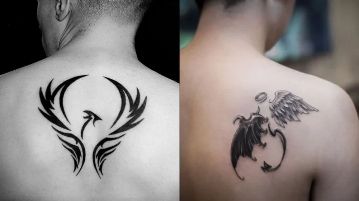 Hình xăm đại bàng oai phong trên lưng nam giới