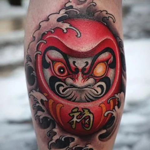 Hình xăm búp bê Daruma truyền thống
