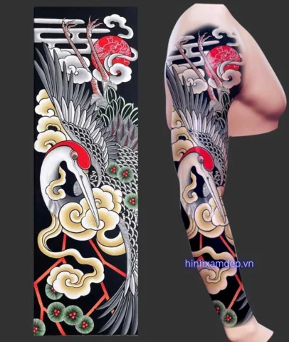 Hình xăm cá chép Nhật cổ đẹp trên tay thể hiện sự kiên trì