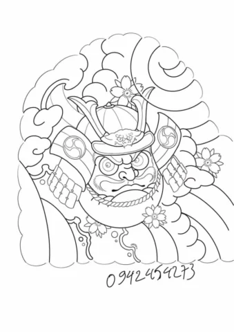 Hình xăm Daruma Nhật cổ: Ý nghĩa, biểu tượng và phong cách Hình xăm Daruma phong cách màu nước với các mảng màu ấn tượng