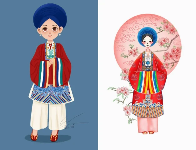 Họa tiết áo Nhật Bình hiện đại