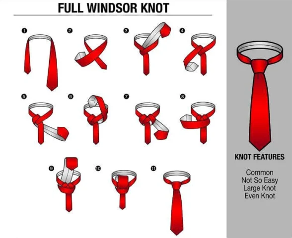 Hướng dẫn thắt cà vạt nút Full Windsor uy quyền