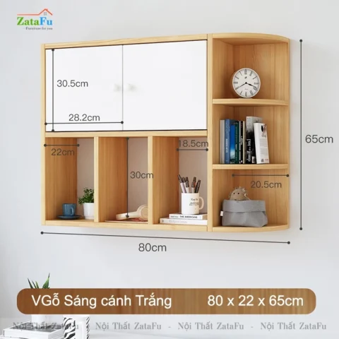 Kệ Sách Treo Tường: Giải Pháp Tối Ưu Không Gian Sống 2026 Kệ sách trang trí treo tường xinh xắn