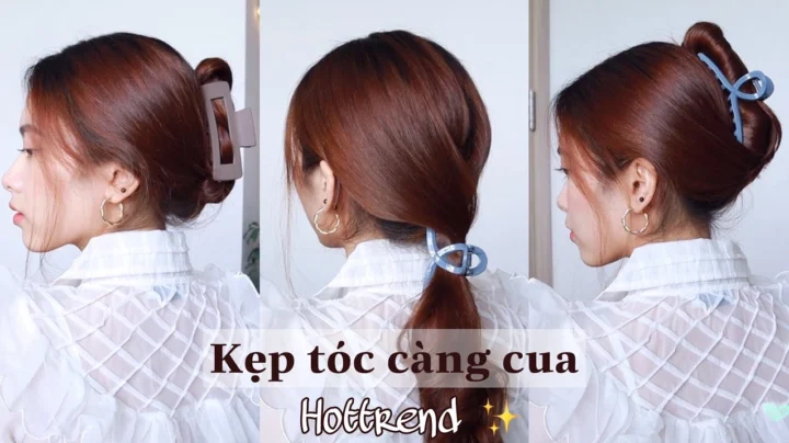 Kẹp tóc vuốt ngược tạo vẻ ngoài sang trọng