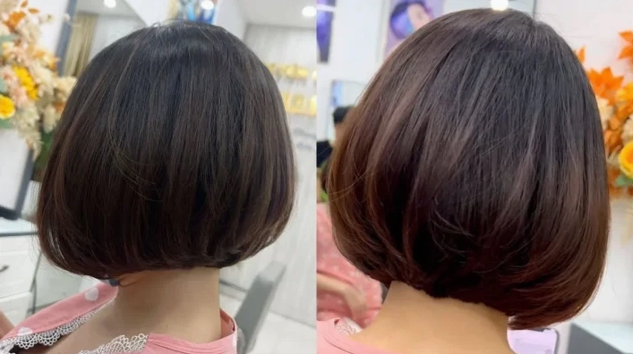 Kiểu tóc bob ngắn uốn cúp cho phụ nữ trung niên