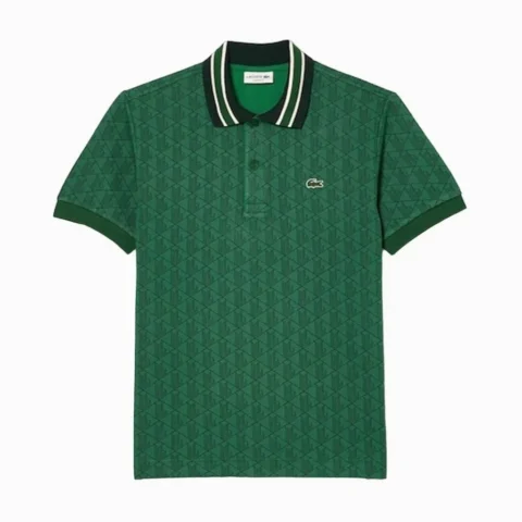 Logo cá sấu tinh xảo trên áo polo Lacoste chính hãng