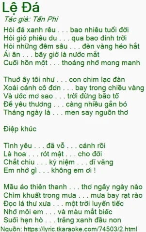Lời Bài Hát Lệ Đá: Ý Nghĩa Sâu Sắc và Câu Chuyện Đằng Sau
