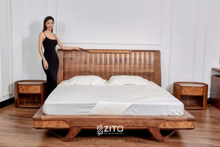 Mẫu Giường Gỗ Đẹp Nhất Hiện Nay: Xu Hướng 2026 & Tư Vấn Chọn Lựa Mẫu giường gỗ hiện đại, chân cao thanh mảnh, xu hướng 2026