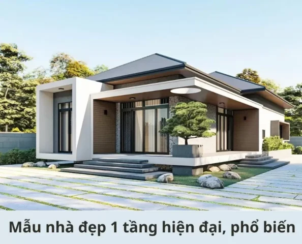 Nhà 1 Tầng: Xu hướng 2026 và Lợi Ích Không Ngờ Mẫu nhà 1 tầng mái bằng hiện đại