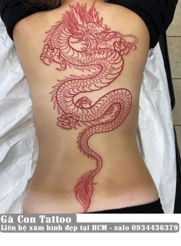 Mẫu xăm rồng Nhật Bản tinh xảo