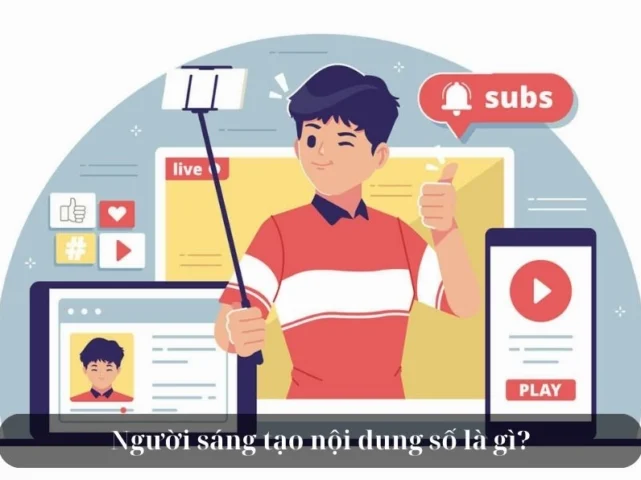 Sáng Tạo Nội Dung Số Là Gì? Hướng Dẫn Chi Tiết 2026 Người đang chia sẻ nội dung số trên mạng xã hội