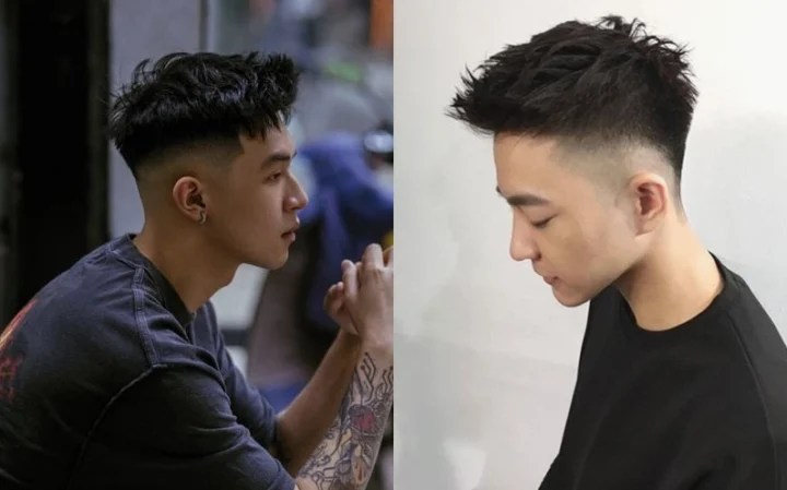 Người mẫu nam với mái tóc mohican dài vuốt ngược đầy phong cách