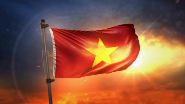 Người nông dân Việt Nam trên đồng lúa chín