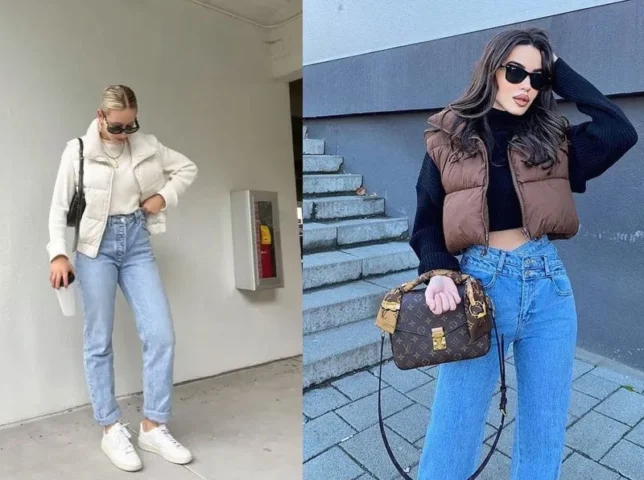 Phối áo phao gile với hoodie nam