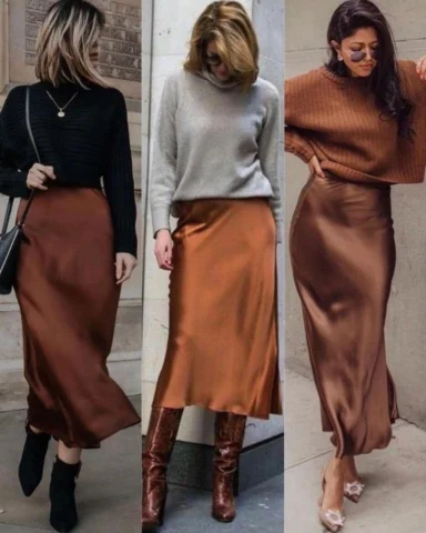 Chân váy lụa satin mặc với áo gì? Bí kíp F5 phong cách 2026 Phối chân váy lụa satin với áo croptop trẻ trung