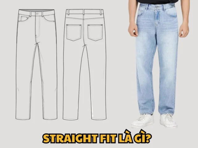 Straight là gì? Khám phá chi tiết về kiểu dáng thời trang kinh điển Quần jeans dáng straight fit ôm vừa vặn