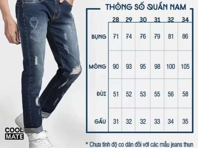 Size quần nam 32 tương đương size gì? Hướng dẫn chọn chuẩn