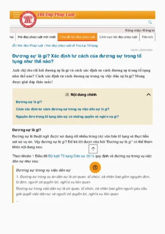 Đương sự là gì? Phân loại và vai trò trong tố tụng pháp luật Sơ đồ thể hiện vai trò và mối liên hệ giữa các đương sự trong vụ án