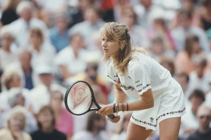 Steffi Graf ăn mừng chiến thắng Grand Slam